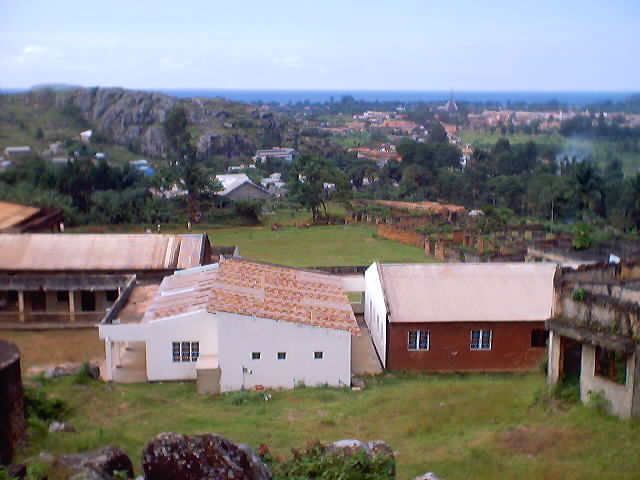 aerial view of Kyanyi campus, University of Bukoba, Bukoba, Tanzania, 2002