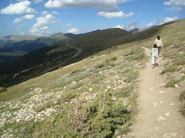 Joanitha and Joachim near the pass on Trail Ridge Road, Rocky Mountain National Park, Colorado, 2012