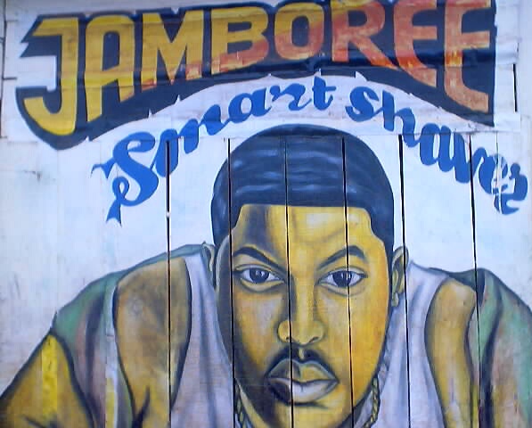 Jamboree smart shaver (mural), Bukoba, Tanzania, 2002