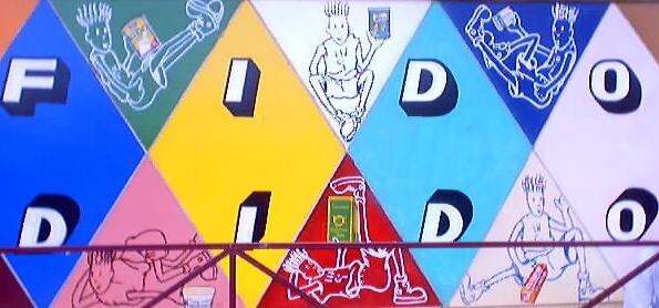 fido dido (mural), Bukoba, Tanzania, 2002