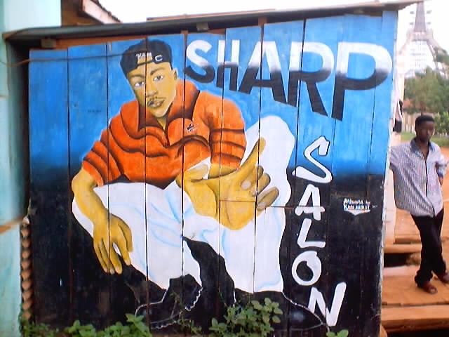 sharp salon (mural), Bukoba, Tanzania, 2002