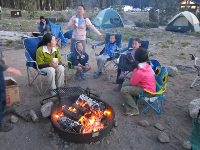 Campfire at Glacier Basin Campground, Rocky Mountain National Park, Colorado, 2011