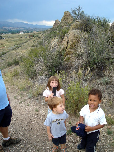 Cassie, Dylan and Joachim at Devil's Backbone, Loveland, Colorado, 2008