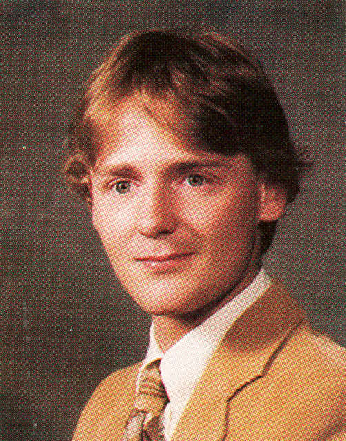 David in high school, South Bend, Indiana, 1983