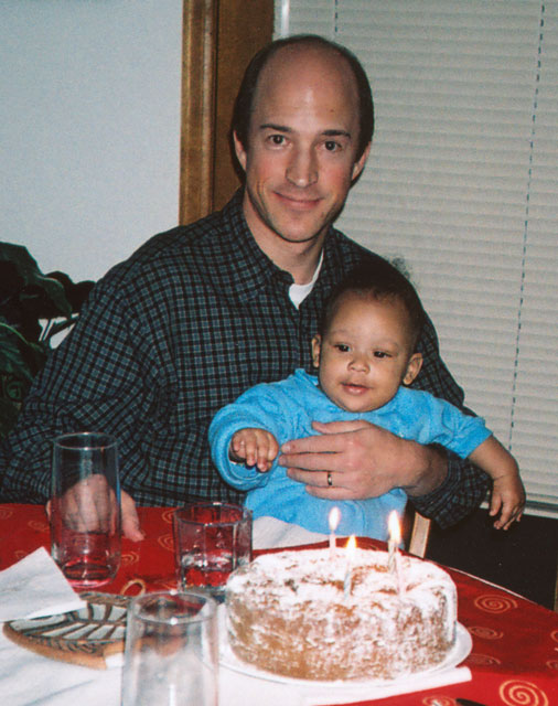 Greg at 40 with Joachim, Fort Collins, Colorado, 2006