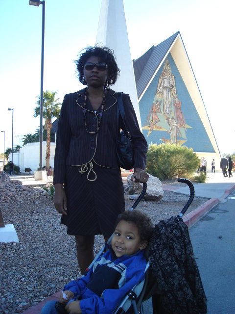 Joanitha and Joachim at a church, Las Vegas, Nevada, 2009