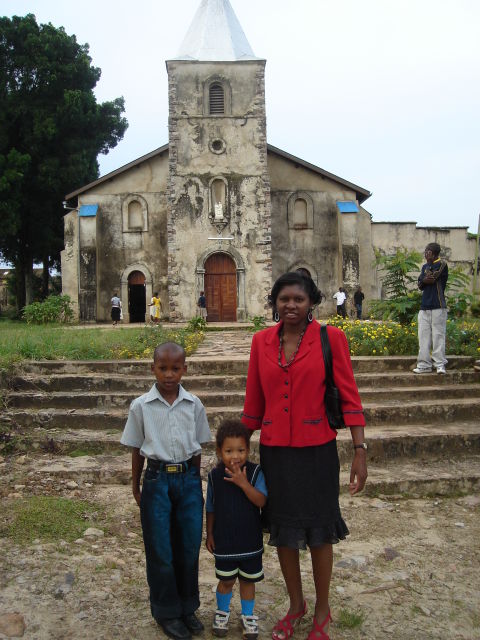 Joanitha, Joachim and Deo at Bunena Church, Bukoba, Tanzania, 2008