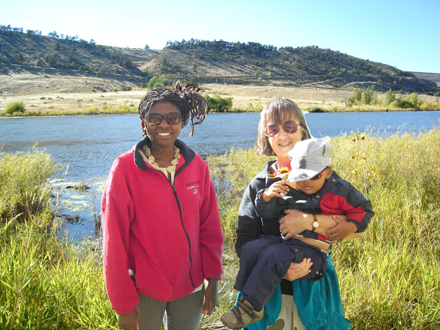 Joanitha, Joachim and Colette at Dixon Reservoir, Fort Collins, Colorado, 2007