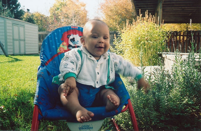 Joachim in the back yard, Fort Collins, Colorado, 2005