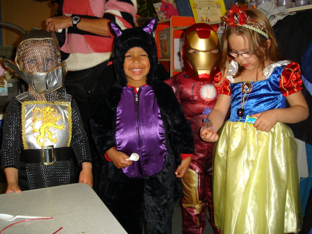 Joachim and friends in Halloween costumes, Fort Collins, Colorado, 2008