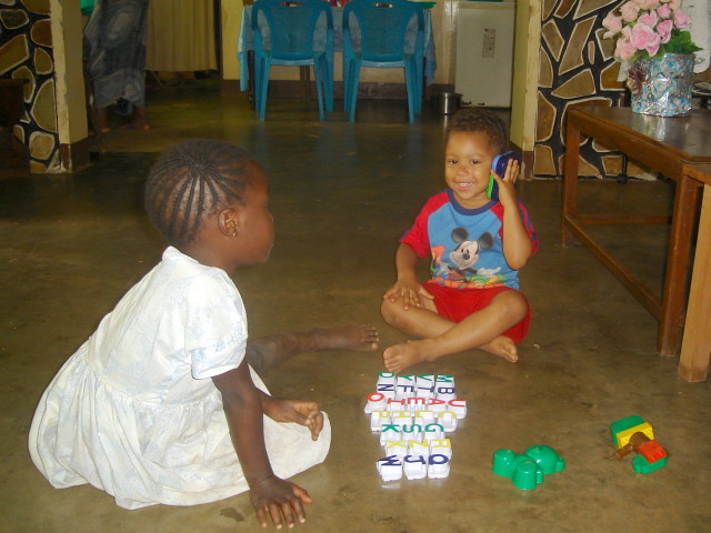 Joachim and a girl, Bukoba, Tanzania, 2008