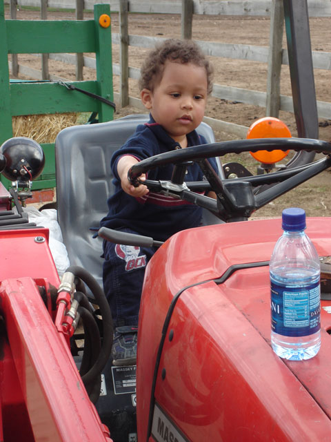 Joachim on a tractor, Lee Martinez Park, Fort Collins, Colorado, 2007