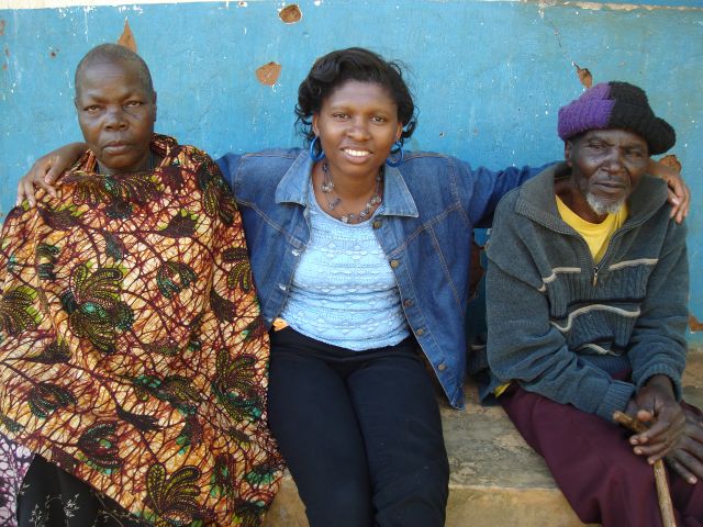 Joanitha and her grandparents, "Kanazi, Kagera", Tanzania, 2008