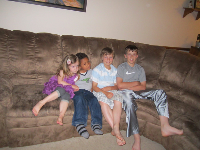 Kasey, Joachim, Griffin and Connor, Cedar Rapids, Iowa, 2011