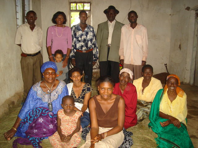 Vicent Rutatinisibwa and family at Kashenye, Bukoba, Tanzania, 2008