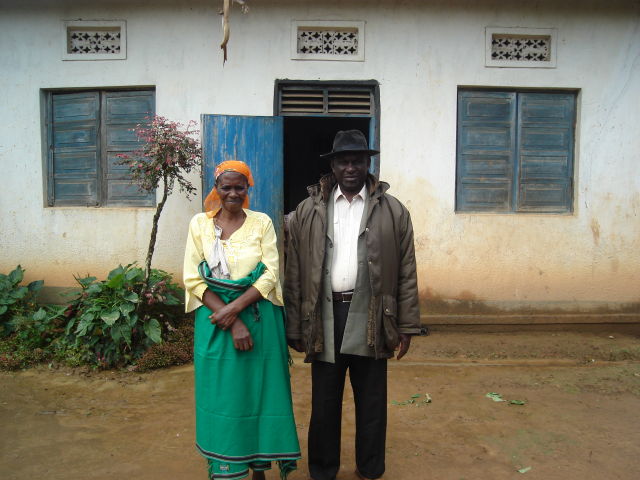 Vicent Rutatinisibwa and sister at Kashenye, Bukoba, Tanzania, 2008