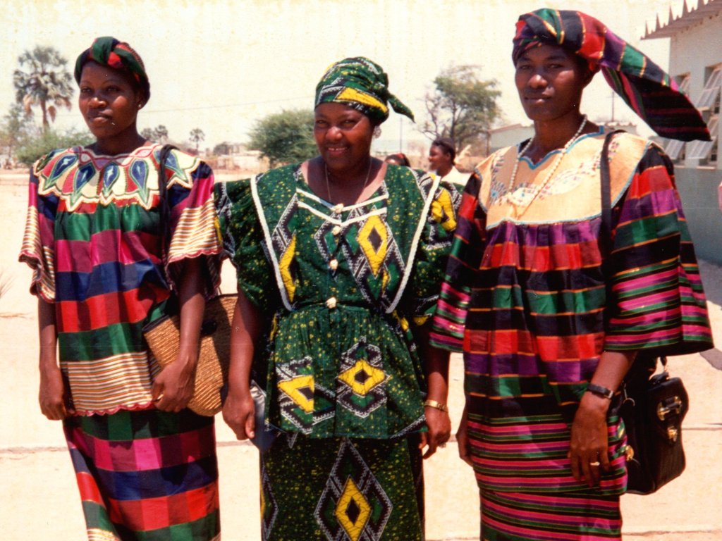 Lydia, Tuyeni and Martha, Ponhofi campus, Ohangwena, Namibia, 1997