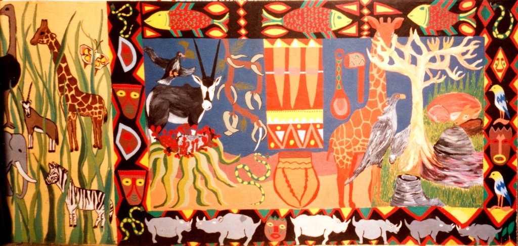 mural, Windhoek, Namibia, 1995