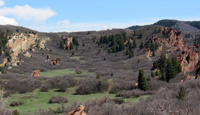 hogback valley in spring, Roxborough State Park, Colorado, 2019