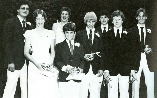 Stanley Clark graduation awards, South Bend, Indiana, 1980