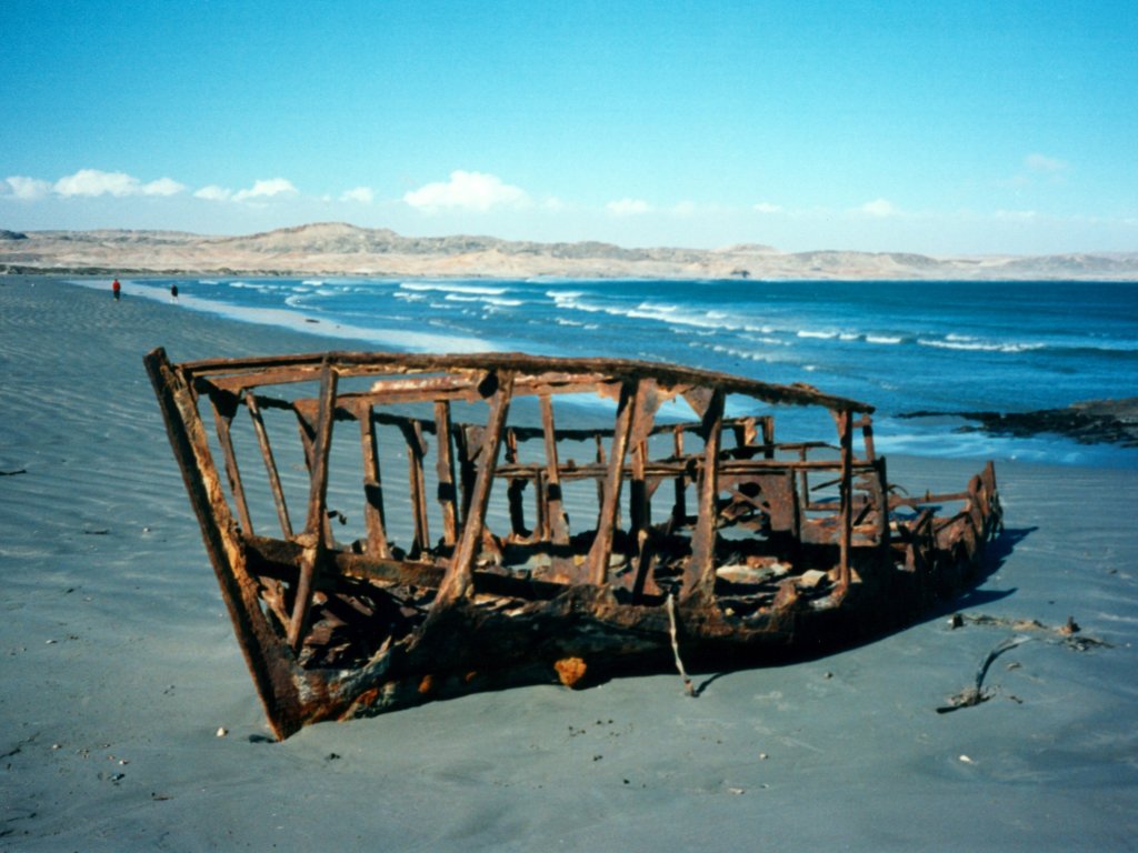 Skeleton of a boat, Swakopmund, Namibia, 1997