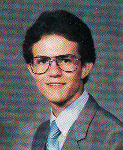 Will in high school, South Bend, Indiana, 1983