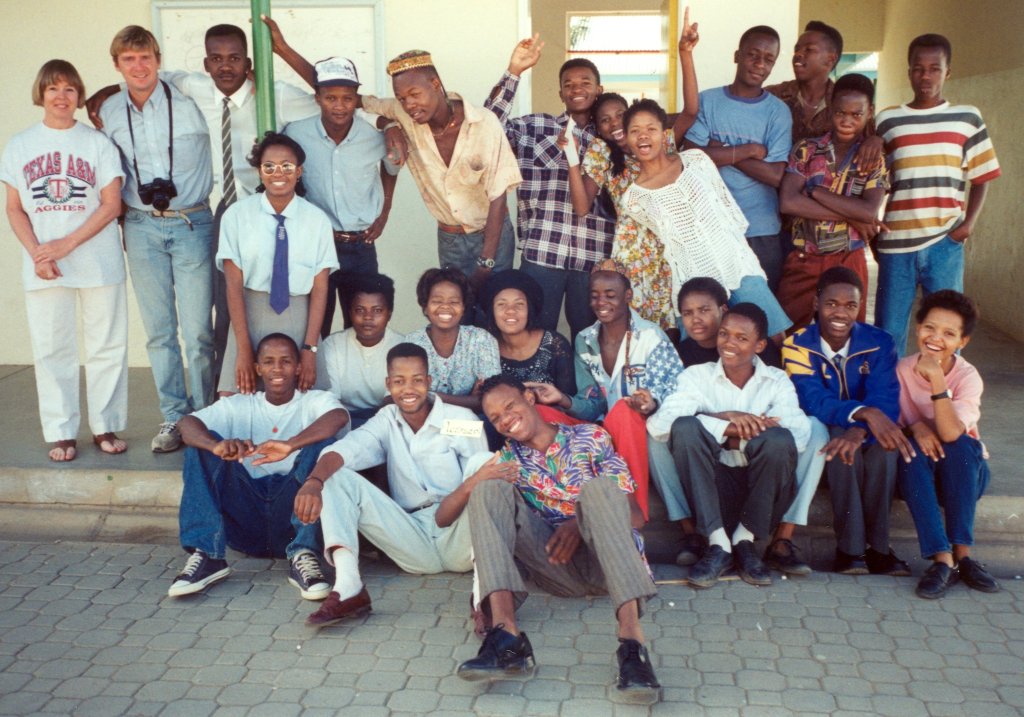 Students at Peace Corps Volunteer teacher training classes, Windhoek, Namibia, 1994