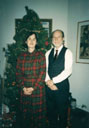 Don and Colette Vogl at the Christmas tree, South Bend, Indiana, 1997
