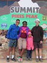 Greg, Joanitha, Joachim and Irene at the summit, Pike's Peak, Pike National Forest, Colorado, 2019