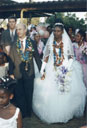 Greg and Joanitha, just married, Bukoba, Tanzania, 2003