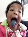 Irene with blue tongue, Fort Collins, Colorado, 2018