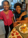 Irene and Joachim on Joachim's birthday, Fort Collins, Colorado, 2022