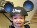 Irene with Mickey Mouse ears, Fort Collins, Colorado, 2015