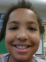 Irene fourth grade school photo with self-description, Fort Collins, Colorado, 2022