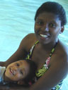 Joanitha and Joachim in the hot springs pool, Salida, Colorado, 2010