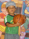 Joachim with basketball, Children's Museum, Denver, Colorado, 2007