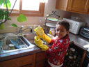 Joachim doing dishes, Fort Collins, Colorado, 2011