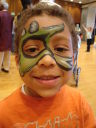 Joachim with dragon face paint, Fort Collins, Colorado, 2010