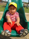 Joachim on a green swing, Fort Collins, Colorado, 2007