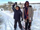 Joachim and Joanitha on skis near Dixon Reservoir, Fort Collins, Colorado, 2016