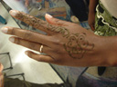 Joanitha's hand with henna, Fort Collins, Colorado, 2011