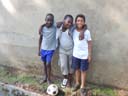 Ngasa and Joachim with soccer buddy, Bukoba, Tanzania, 2015
