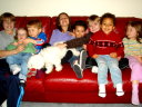 The Vogl kids on Mary's couch, Fort Collins, Colorado, 2008
